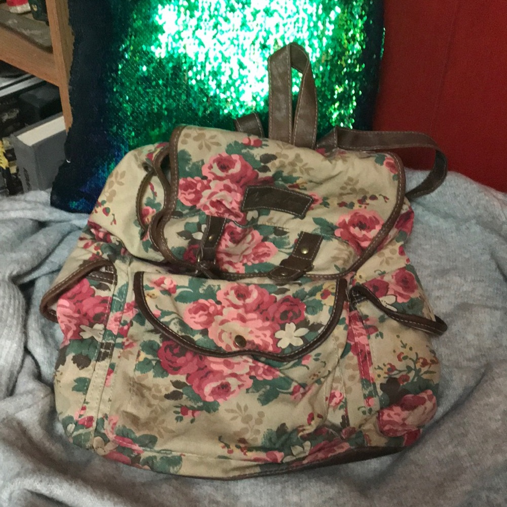 Floral American Eagle backpack purse